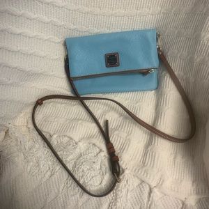 Dooney & Burke  Foldover Zip Crossbody Blue